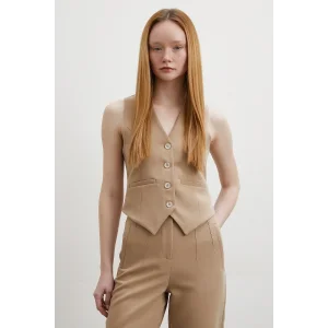 Astarlı Kuplu Yelek Vizon