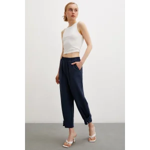 Lastikli Salaş Pantolon Lacivert