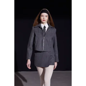 Önü Katlı Kaşe Etek Antirasit