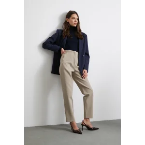 Skinny Kumaş Pantolon Vizon