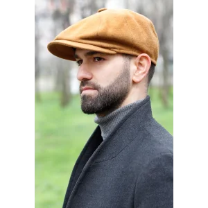 Erkek Driver İngiliz Kasket Camel 7450