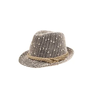 Kadın Dantelli Fötr Şapka Krem 5117