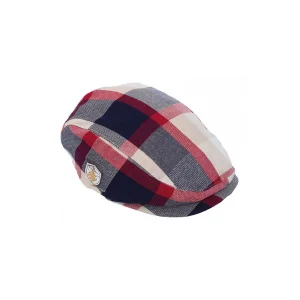 Erkek Çocuk Kareli Ekose Kasket 1044 Kırmızı
