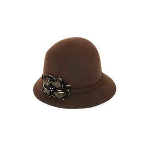 Kadın Kaşe Bermuda Şapka Kahverengi 1072