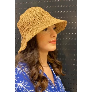 İpli Hasır Kadın Şapka 3858