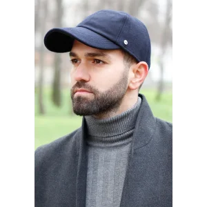 Erkek Kaşmir Kep Şapka Lacivert 7593