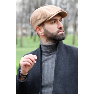Erkek Peaky Blinders İngiliz Kasket Camel 7440