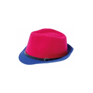 Kadın Çift Renk Kaşe Fötr Şapka Fuşya 4792