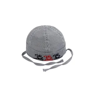 Erkek Bebek Çizgili Bermuda Şapka Siyah 1333 0-2 Yaş-Siyah