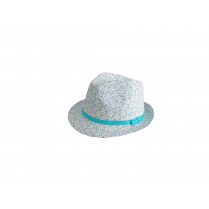 Kız Çocuk Çiçek Baskılı Turkuaz Fötr 5902