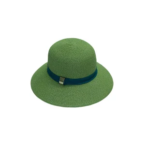 Yazlık Kadın Toka Şeritli Şapka 6233 Açık Yeşil