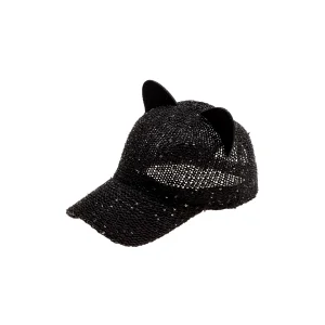 Kadın Simli Kep 1149 Siyah