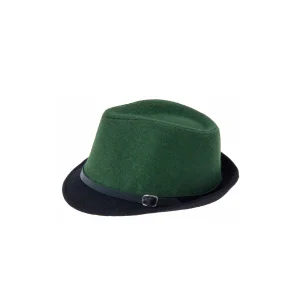 Kadın Çift Renk Kaşe Fötr Şapka 4792 Yeşil