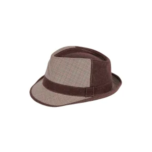 Erkek Ekose Fötr Şapka 5719 Kahverengi