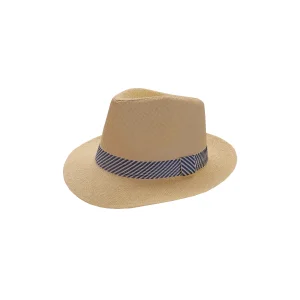 Erkek Şeritli Fötr Şapka 1413 Sarı