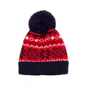 Erkek Bebek Jakarlı Desenli Bere 1132 Kırmızı