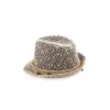 Kadın Dantelli Fötr Şapka 5117 Krem
