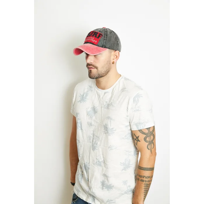 Surf Aplikeli Erkek Kep Siyah 1449