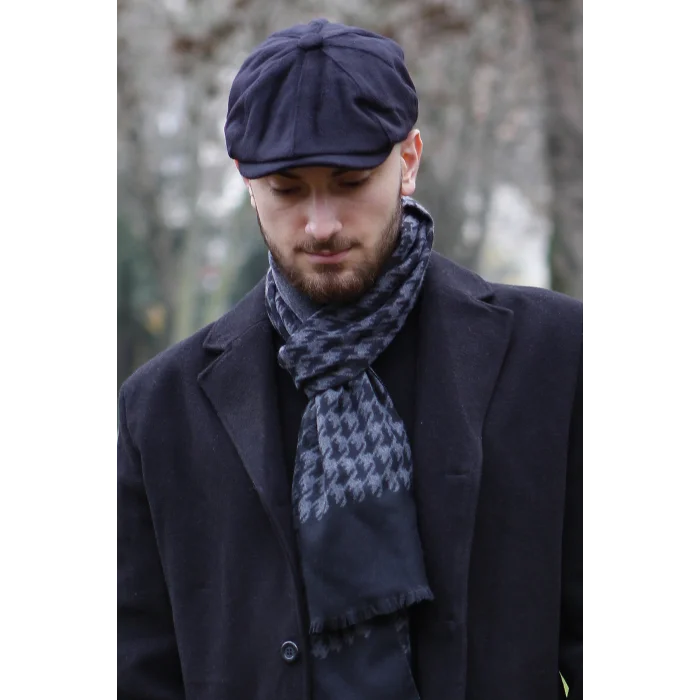 Kışlık Erkek Peaky Blinders İngiliz Driver Kasket Lacivert 7404