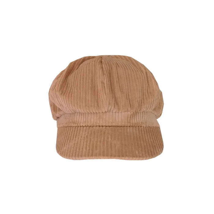 Kadın Denizci Tipi Kadife Şapka Bej 1243