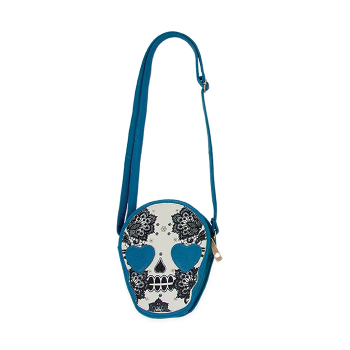 Bay Şapkacı - Kız Çocuk Kuru Kafalı Çanta 1839 İndigo