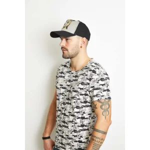 Baykuş Baskılı Erkek Siyah Kep 6265