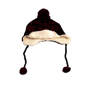 Bordo Bebek Içi Kürklü Şapka 7117