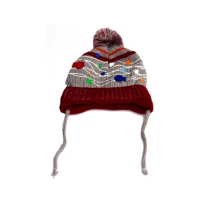 Gri Bebek ipli Kürklü Şapka 7528