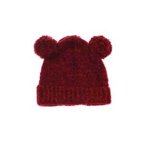 Ponponlu Kadın Bere Kırmızı 7212