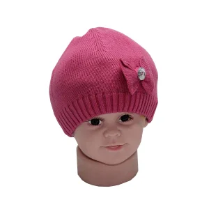 Yazlık Kız Bebek Merserize Bere Fuşya 3932-Standart-Fuşya