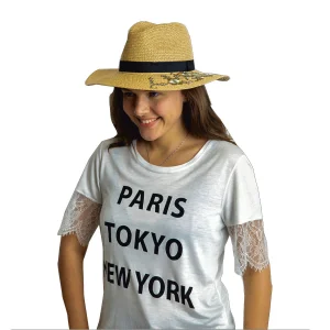 Nakışlı Hasır Kadın Şapka 1439