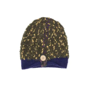 Düğmeli Kadın Bere Yeşil 7929