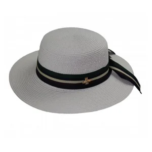 Kadın Şeritli Hasır Şapka 3853