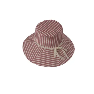 Çizgili Keten Kadın Şapka 1313