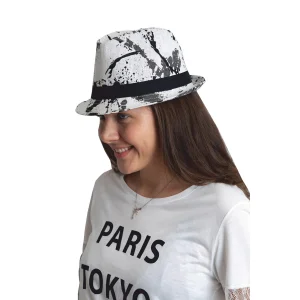 Desenli Kadın Fötr Şapka 1565