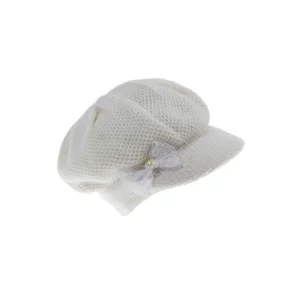 Siperli Kız Çocuk Şapka Beyaz 7167