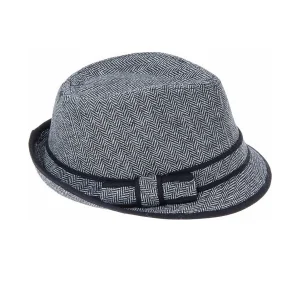 Balık Sırtı Kadın Siyah Fötr Şapka 5874