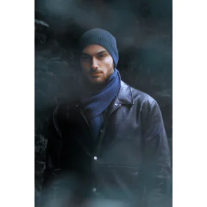 Lacivert Atkı Bere Takım 7567