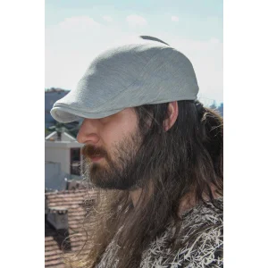 Mevsimlik Gri Pike İtalyan Kasket 7630