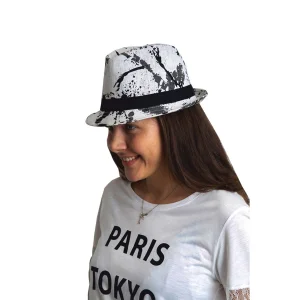 Desenli Kadın Fötr Şapka 1565