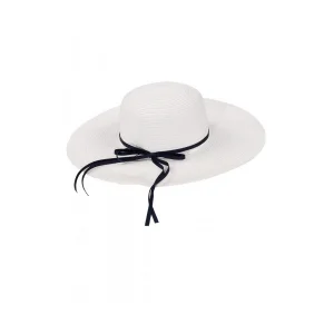 Kadın Geniş Kenarlı Lacivert Hasır Şapka 6653