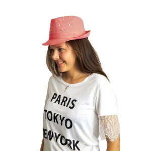 Taşlı Kadın Fötr Şapka 4120