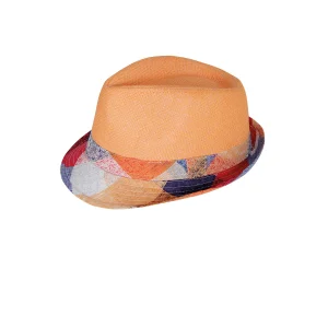 Yazlık Siperi Desenli Hasır Fötr Kadın Şapka 6261