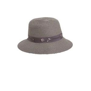 Kadın Çiçek Şeritli Şapka 1297