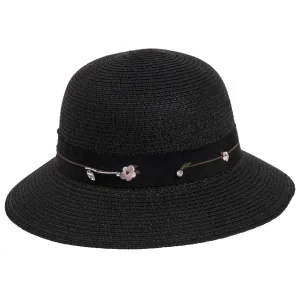 Kadın Çiçek Şeritli Şapka 1297