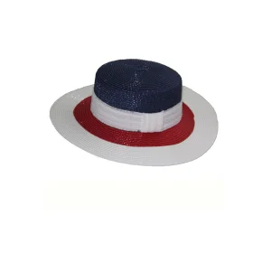 Hasır Kadın Şapka 3857 Beyaz Lacivert