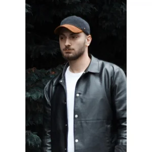 Gri Deri Şapka 7431-3