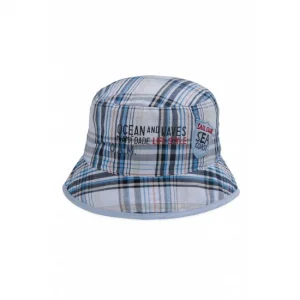 Erkek Çocuk Ekose Bermuda Mavi Şapka 1528