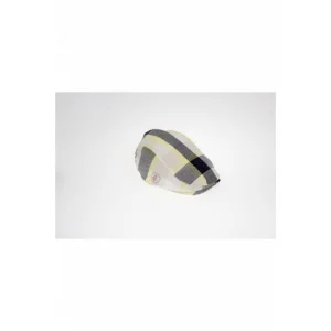 Yazlık Erkek Ekose Sarı Kasket 1033