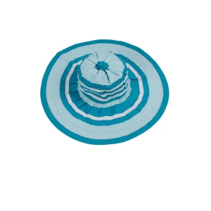 Bayan Çizgili Geniş Kenar Şapka